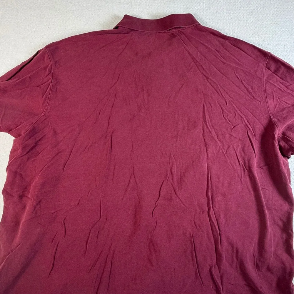 Polo Ralph Lauren Polo Shirt Mens 5XB Big Cotton Knit Maroon Casual Workwear VTG